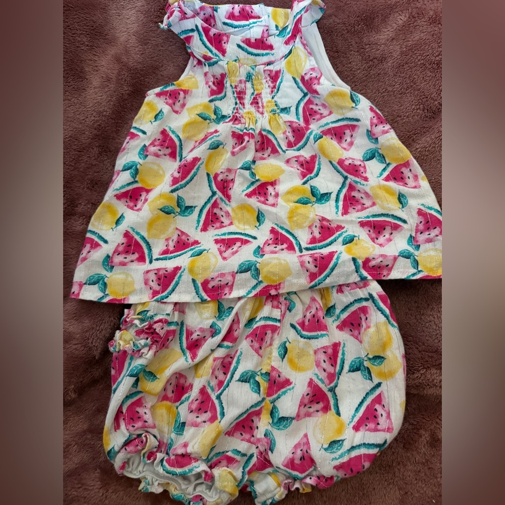Girls watermelon matching set